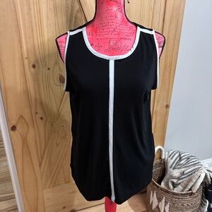 Premise Black Tank Top with White Trim